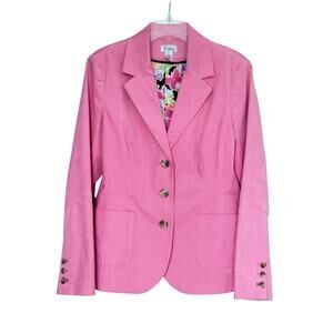 Vintage Lilly Pulitzer Pink Corduroy Blazer Size 12